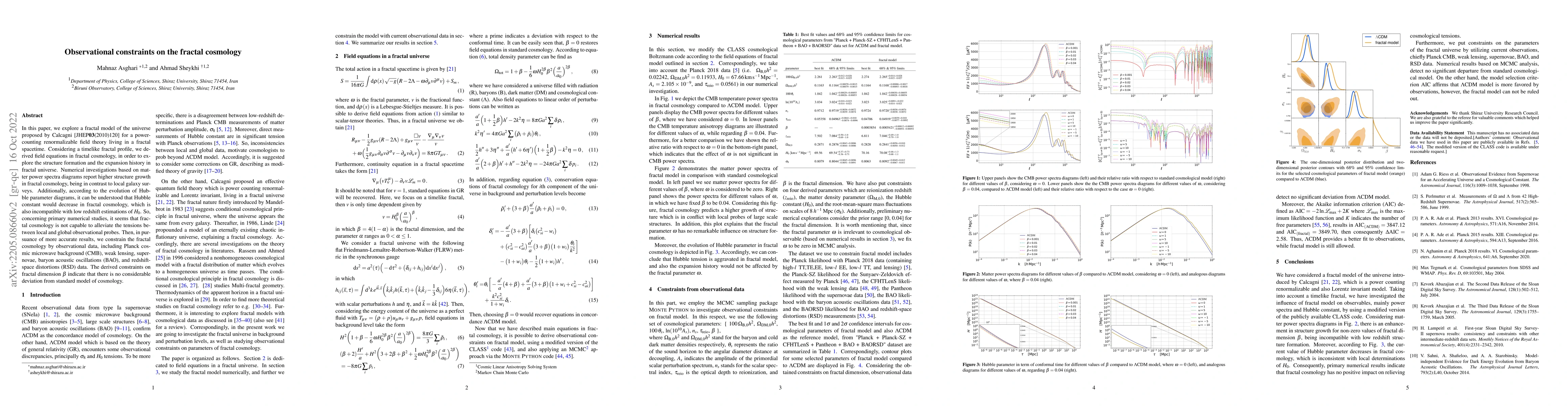 Thumbnail for Observational constraints on the fractal cosmology