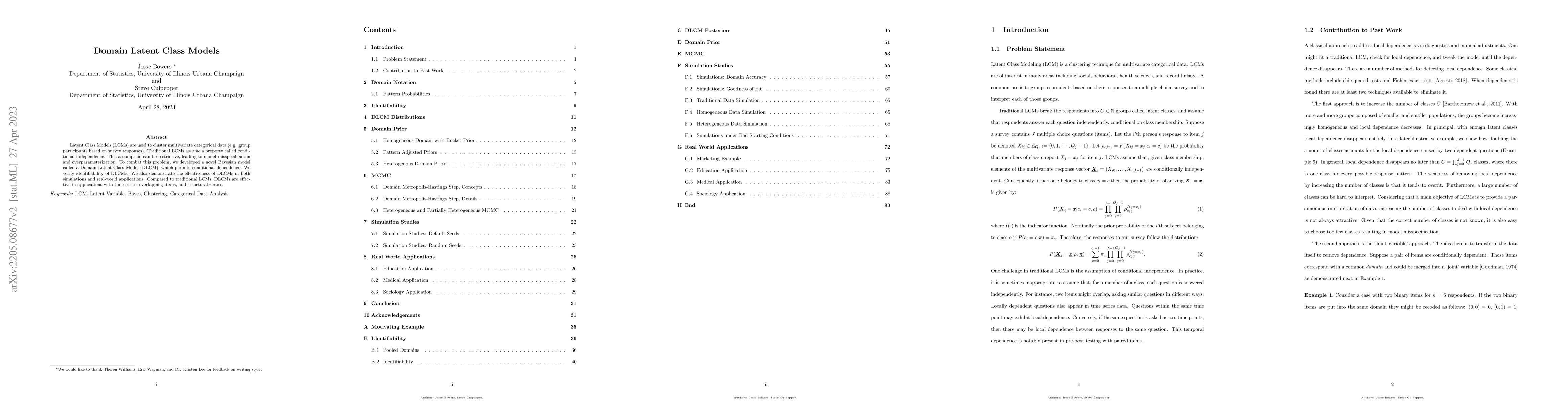 Thumbnail for Dependent Latent Class Models