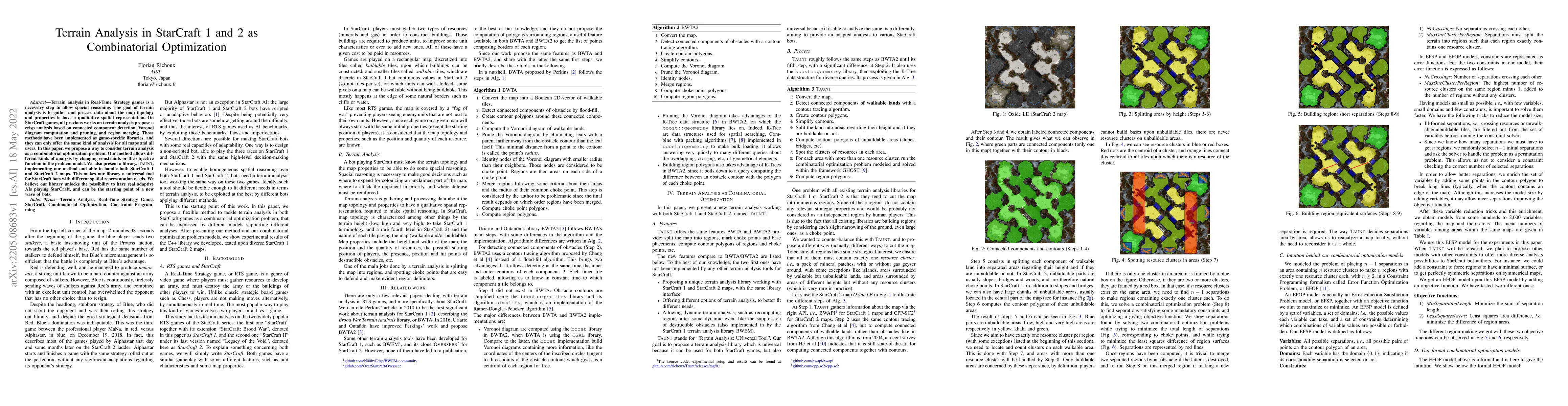 Thumbnail for Terrain Analysis in StarCraft 1 and 2 as Combinatorial Optimization