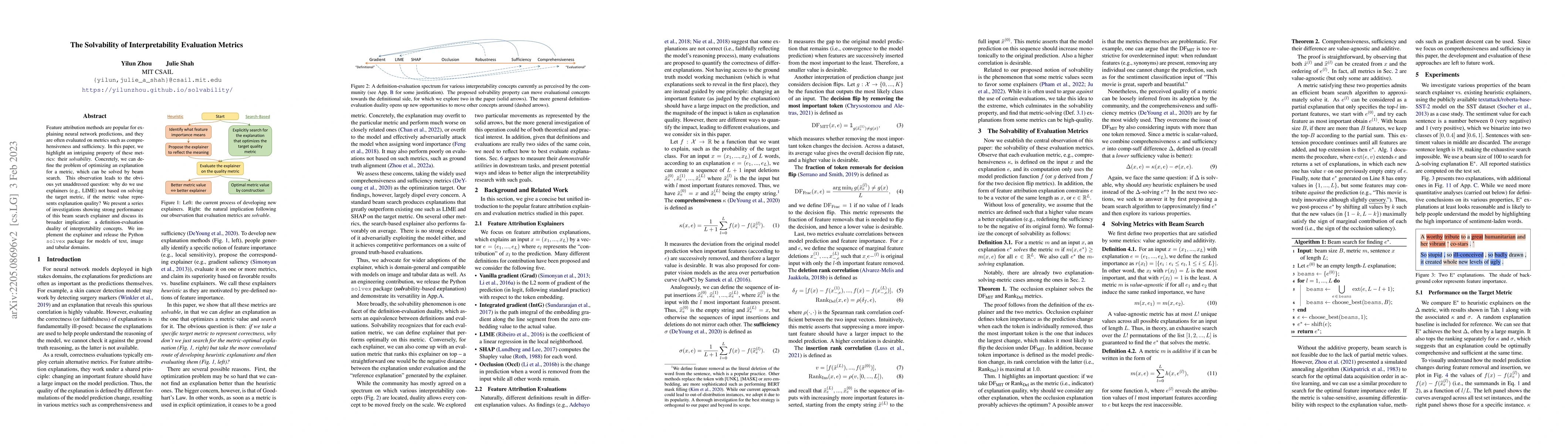 Thumbnail for The Solvability of Interpretability Evaluation Metrics