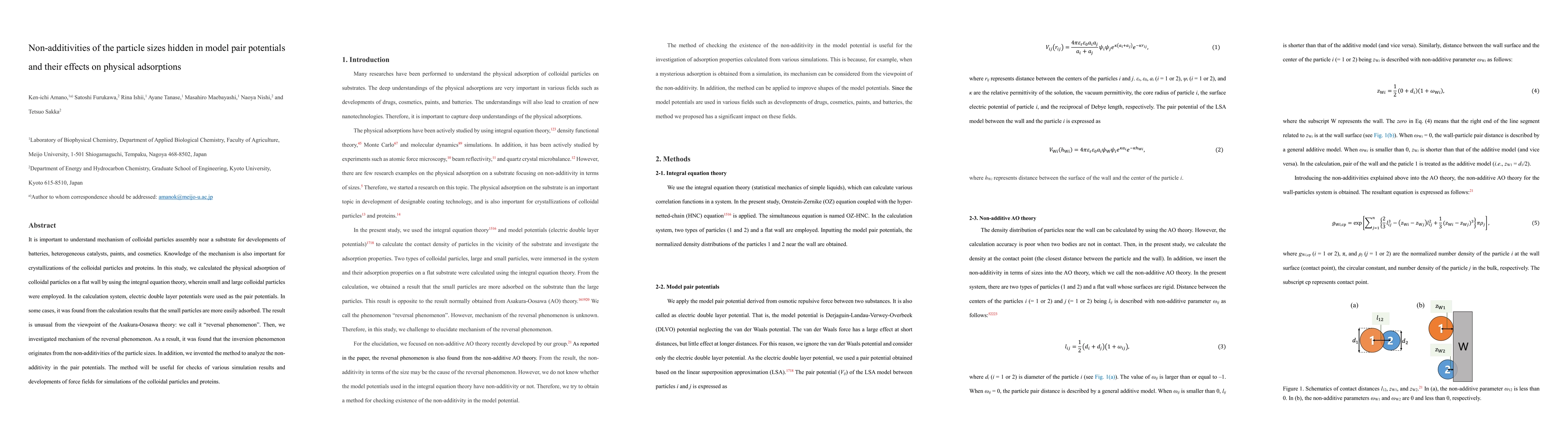 Thumbnail for Non-additivities of the particle sizes hidden in model pair potentials
  and their effects on physical adsorptions