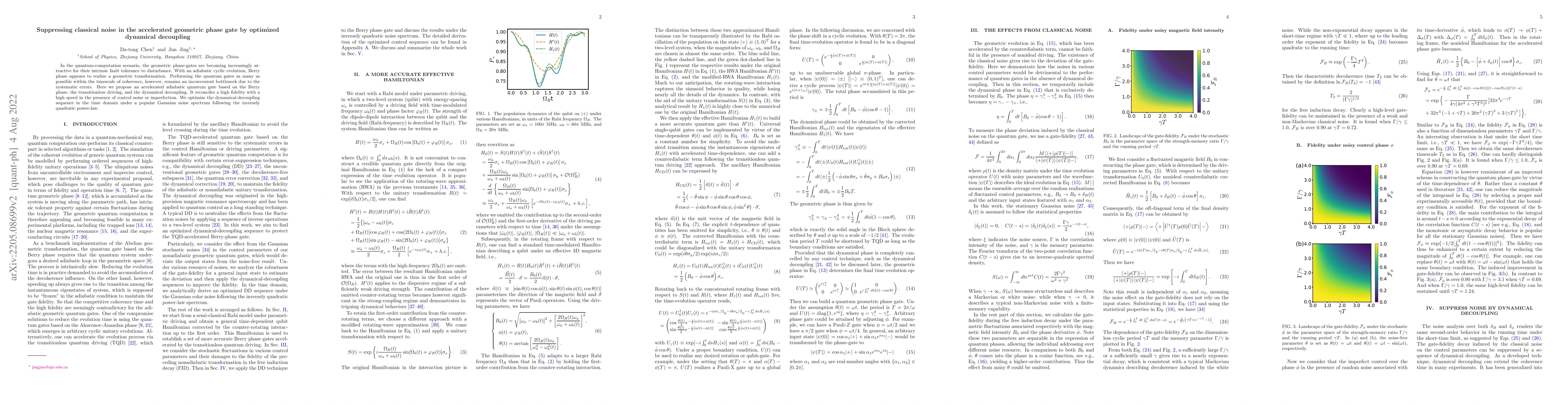 Thumbnail for Suppressing classical noise in the accelerated geometric phase gate by
  optimized dynamical decoupling