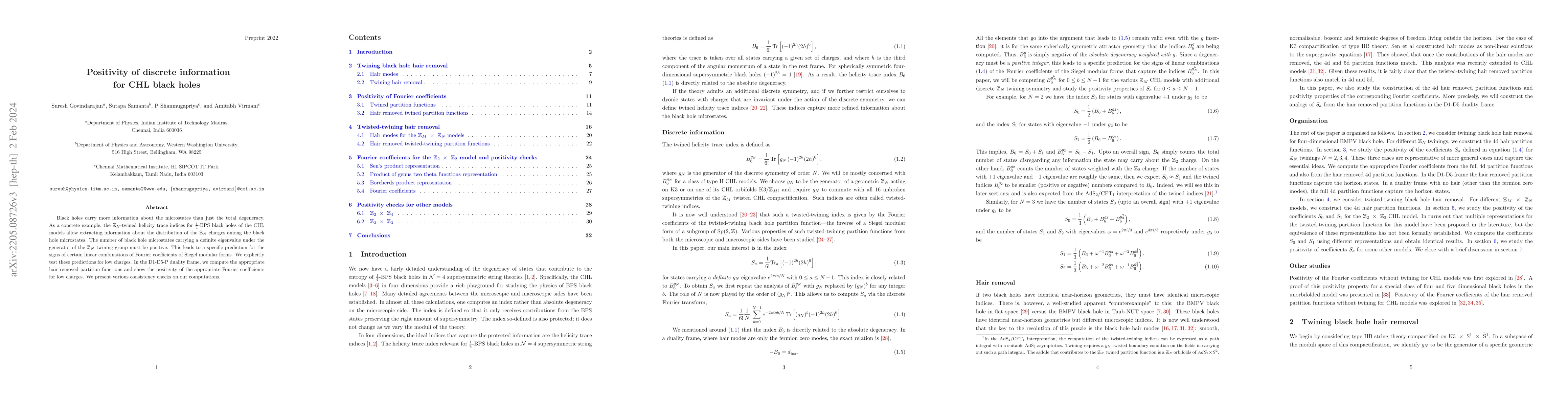 Thumbnail for Positivity of discrete information for CHL black holes