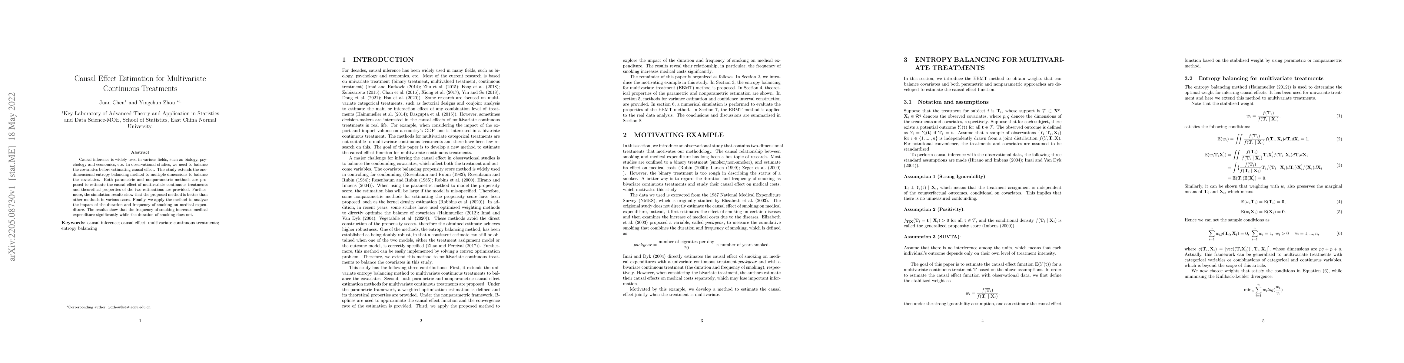 Thumbnail for Causal Effect Estimation for Multivariate Continuous Treatments