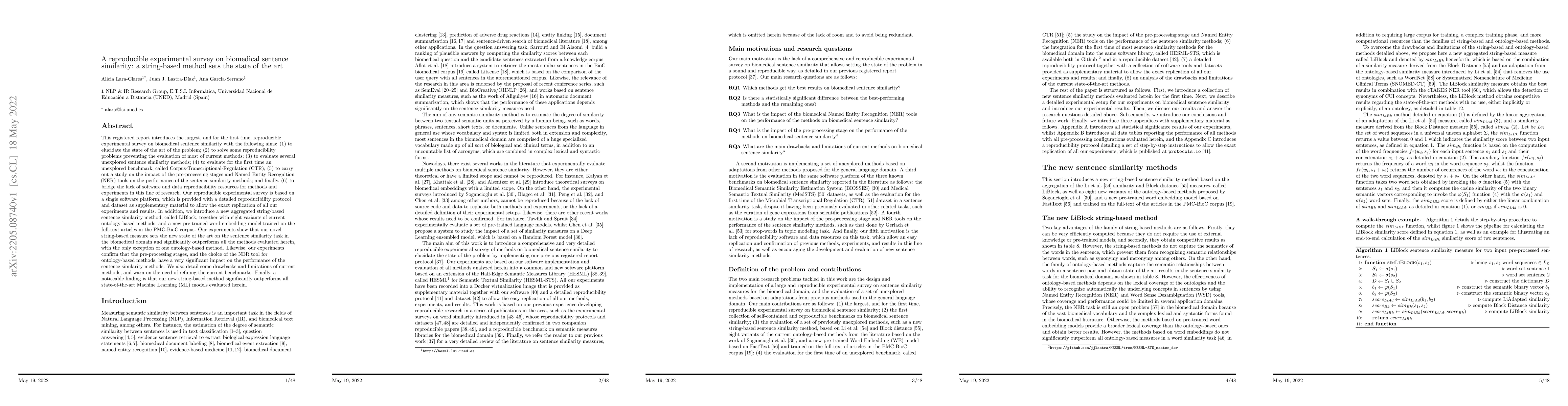 Thumbnail for A reproducible experimental survey on biomedical sentence similarity: a
  string-based method sets the state of the art