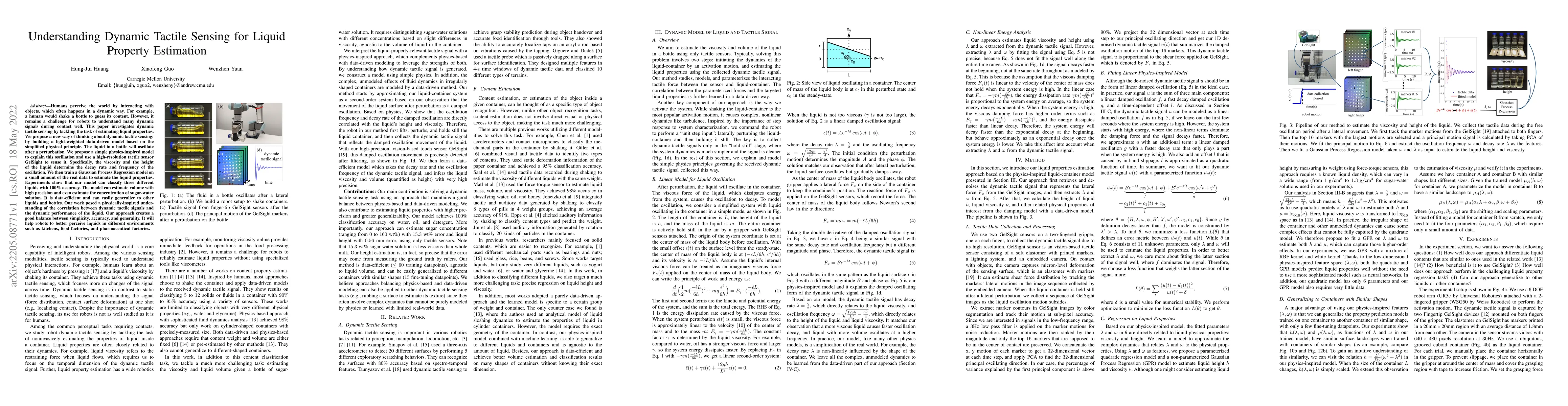Thumbnail for Understanding Dynamic Tactile Sensing for Liquid Property Estimation