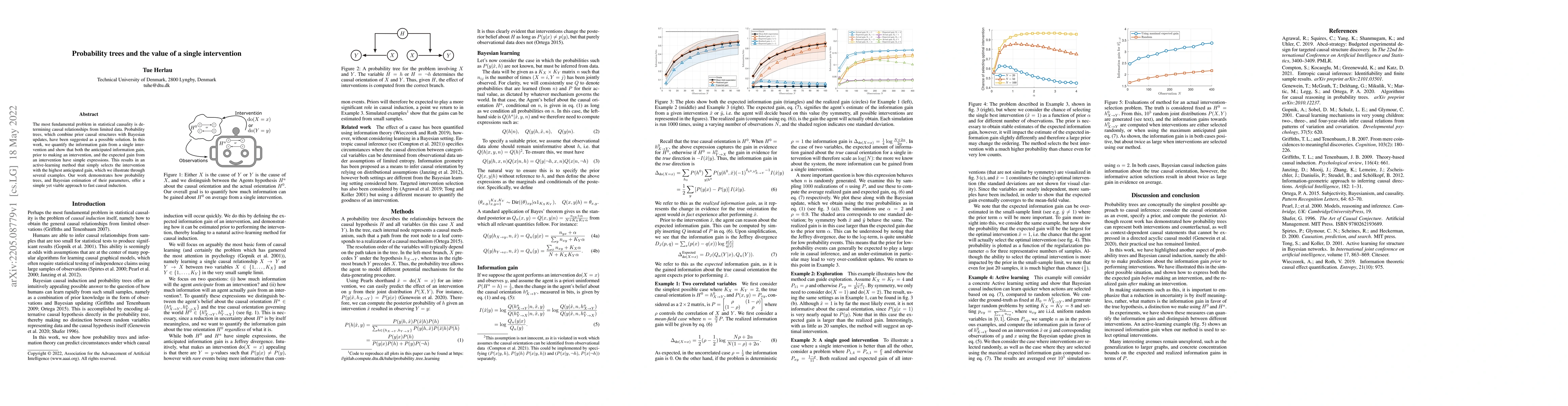 Thumbnail for Probability trees and the value of a single intervention