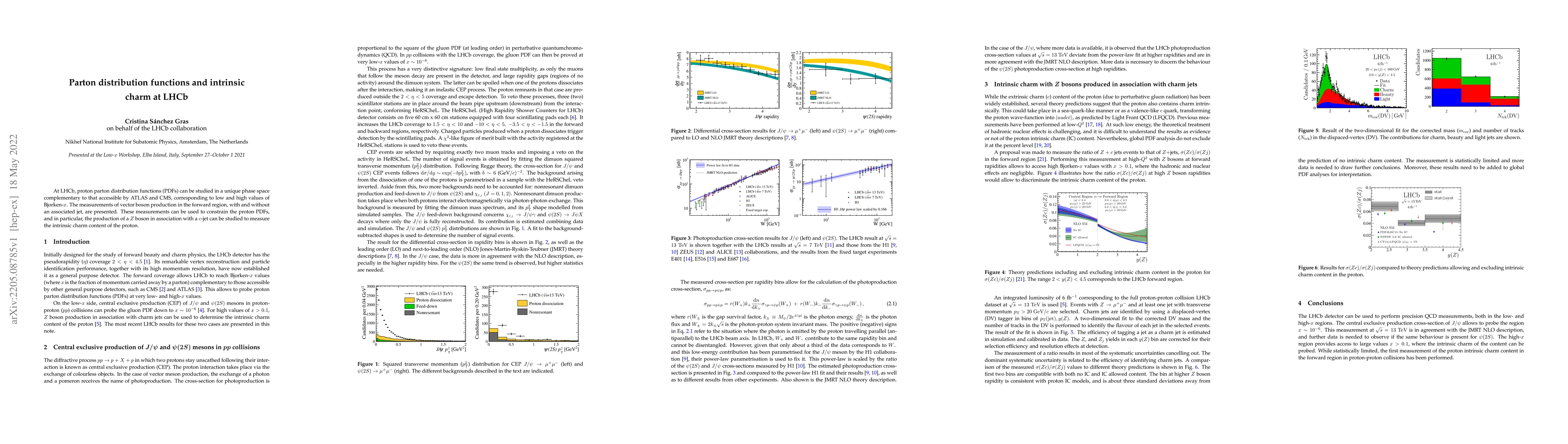 Thumbnail for Parton distribution functions and intrinsic charm at LHCb