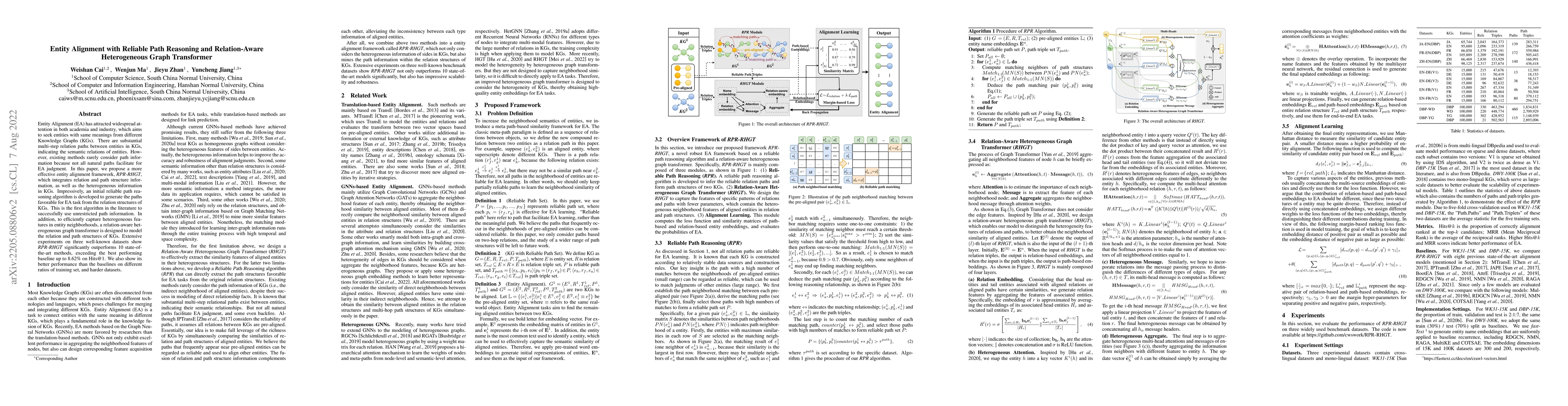 Thumbnail for Entity Alignment with Reliable Path Reasoning and Relation-Aware
  Heterogeneous Graph Transformer