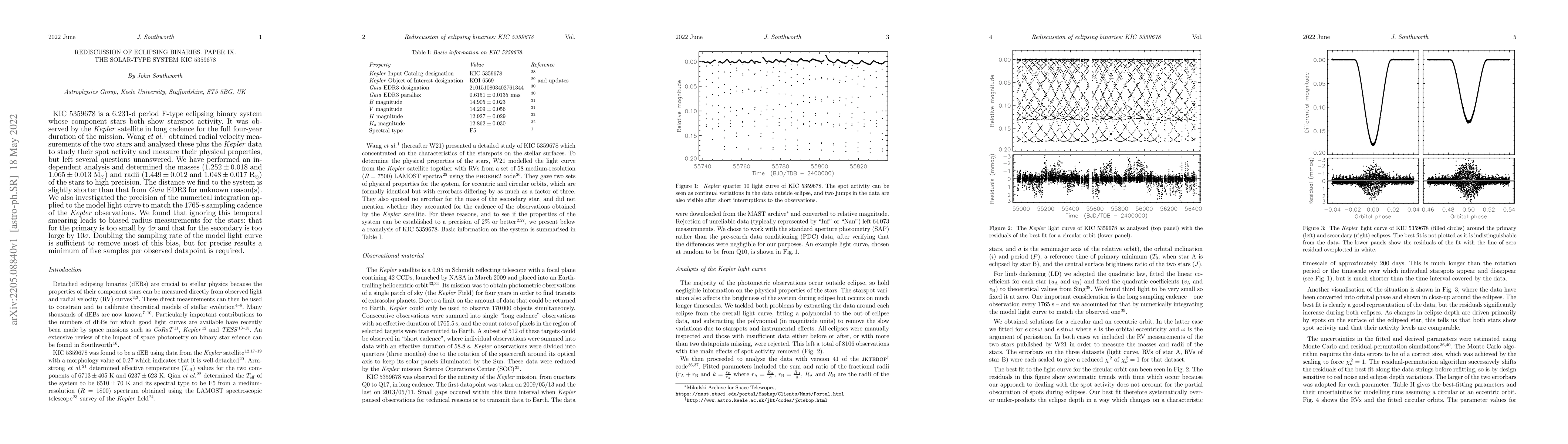 Thumbnail for Rediscussion of eclipsing binaries. Paper IX. The solar-type system KIC
  5359678