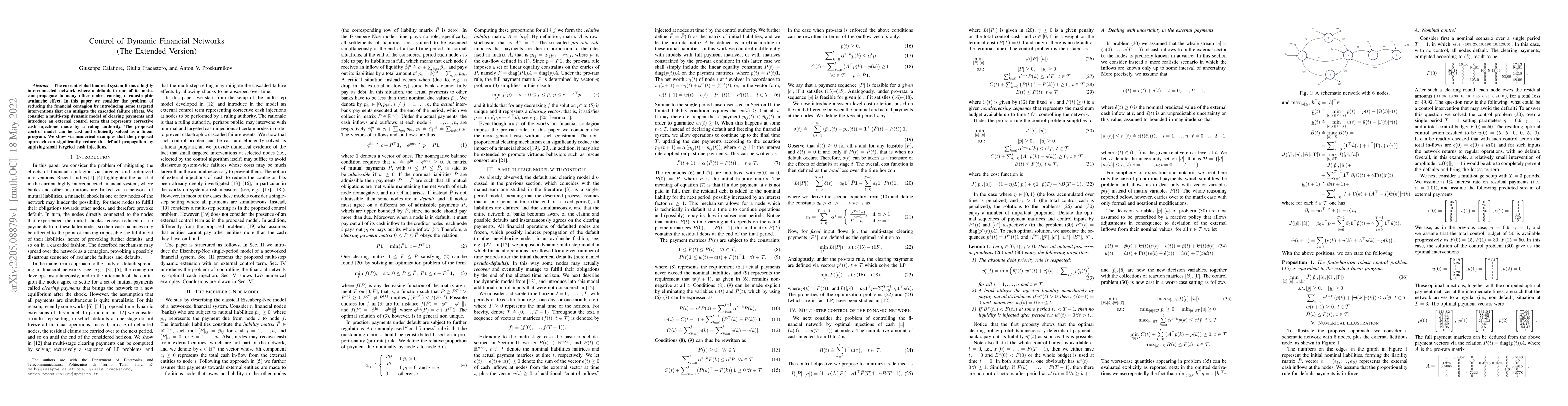 Thumbnail for Control of Dynamic Financial Networks (The Extended Version)