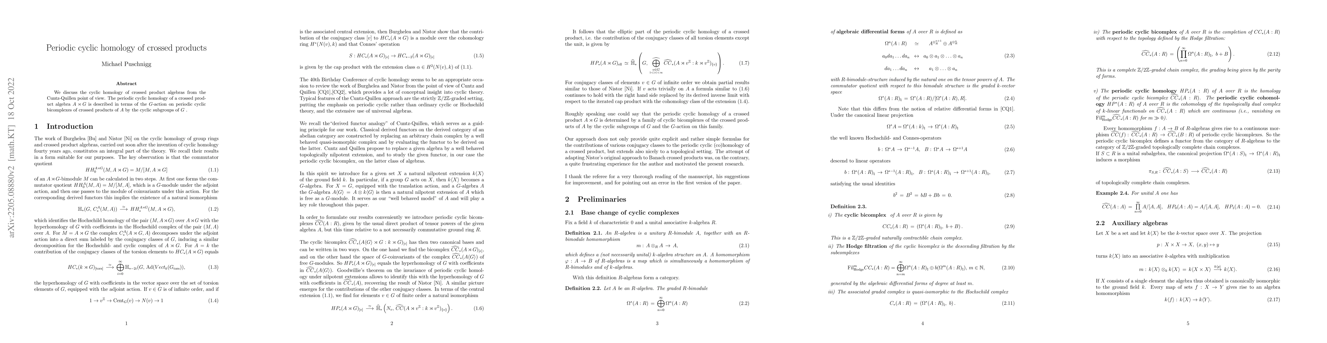 Thumbnail for Periodic cyclic homology of crossed products