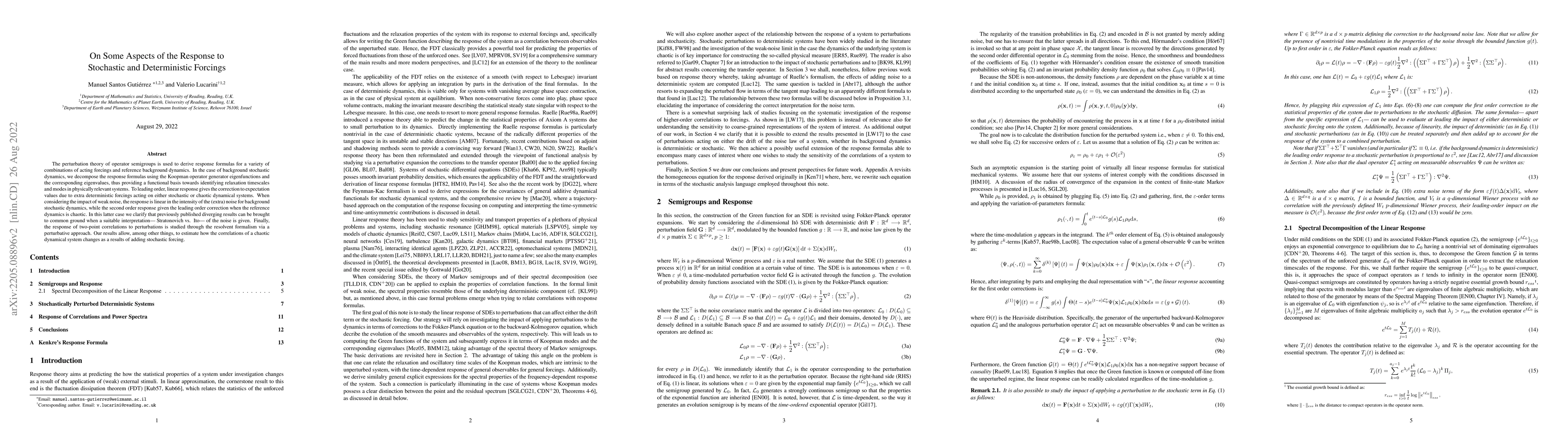 Thumbnail for On Some Aspects of the Response to Stochastic and Deterministic Forcings