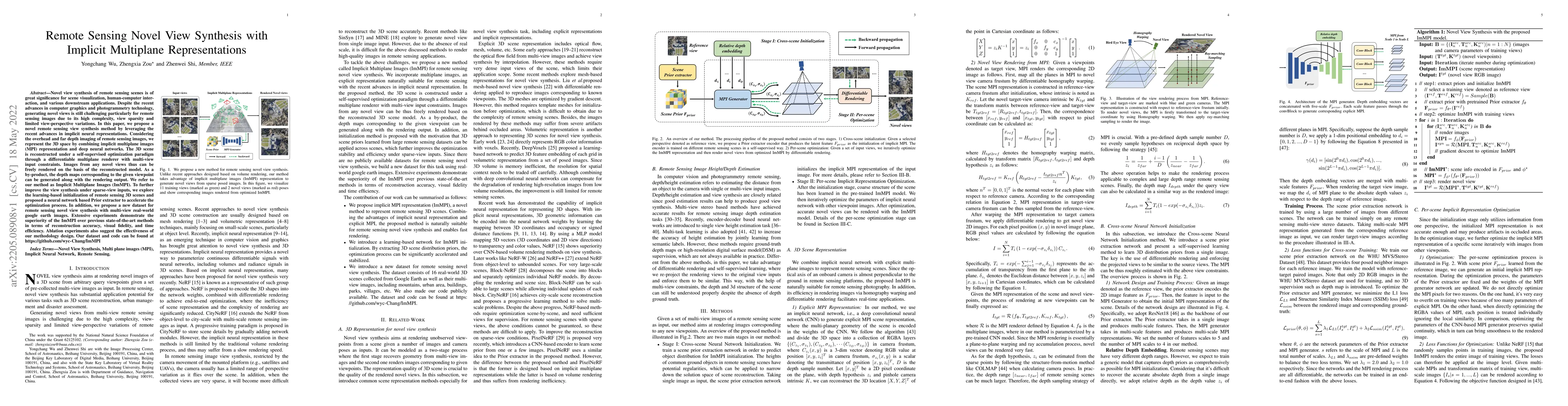 Thumbnail for Remote Sensing Novel View Synthesis with Implicit Multiplane
  Representations