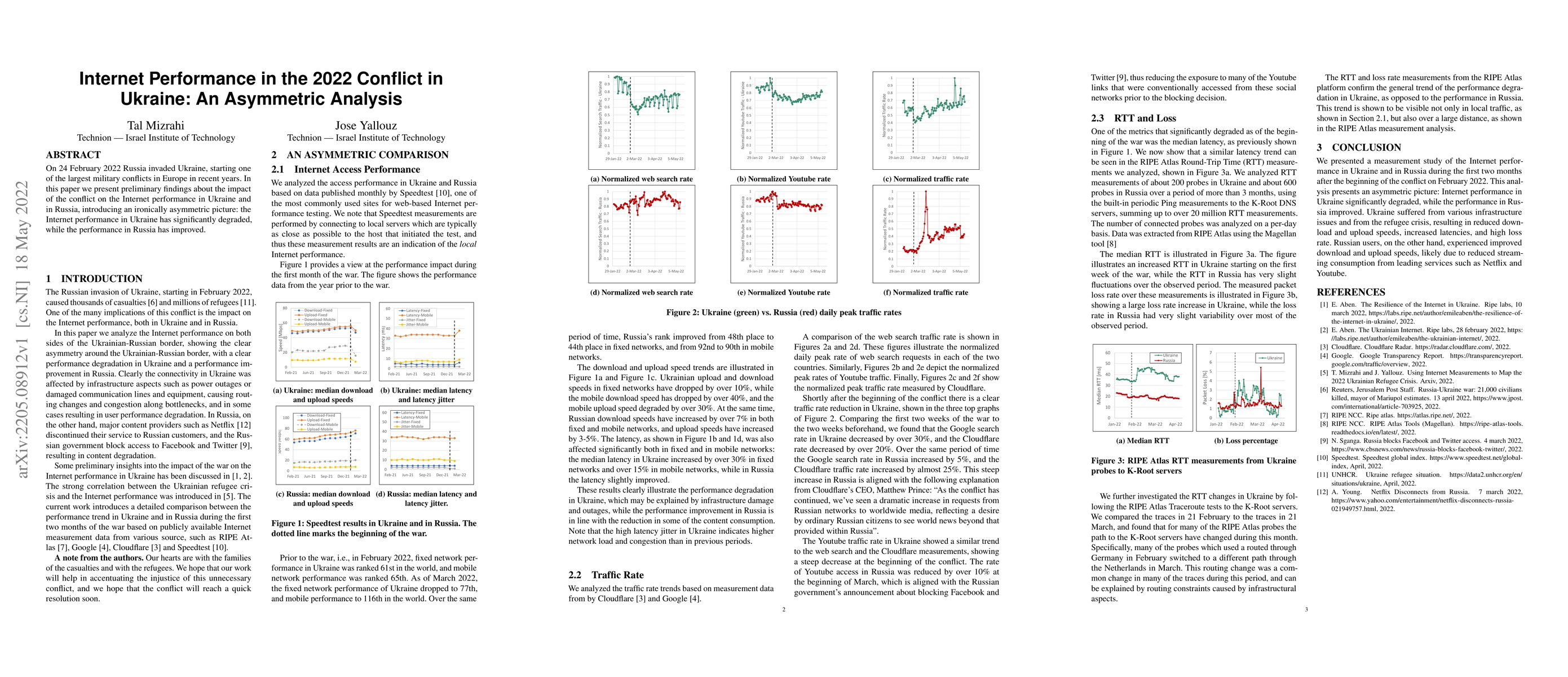 Thumbnail for Internet Performance in the 2022 Conflict in Ukraine: An Asymmetric
  Analysis