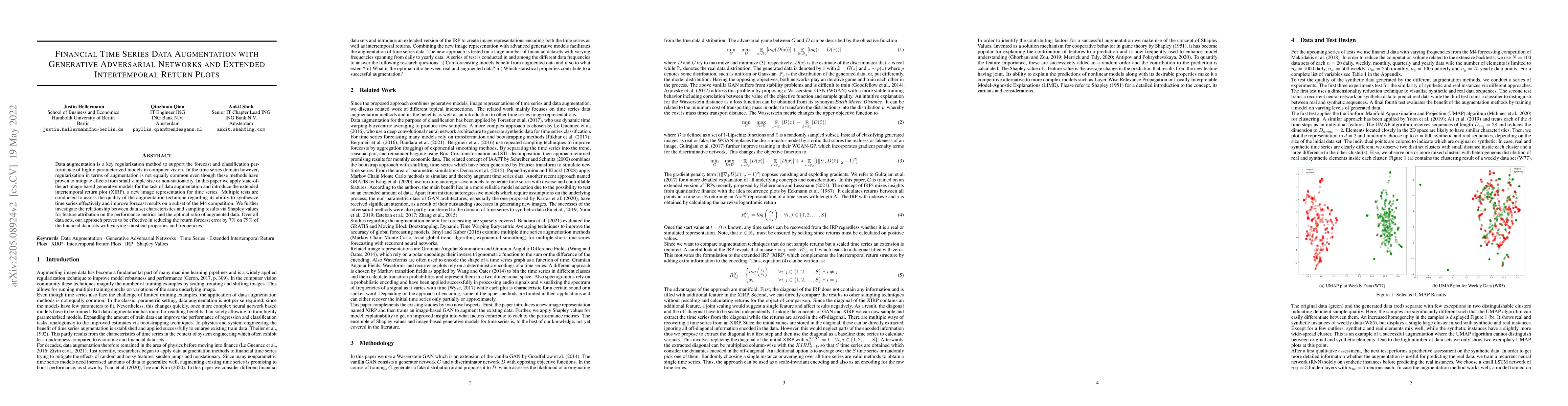 Thumbnail for Financial Time Series Data Augmentation with Generative Adversarial
  Networks and Extended Intertemporal Return Plots