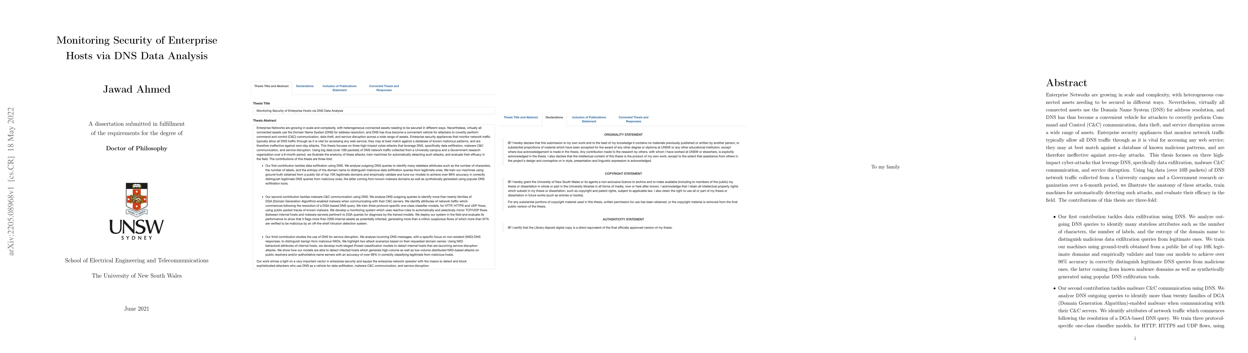 Thumbnail for Monitoring Security of Enterprise Hosts via DNS Data Analysis