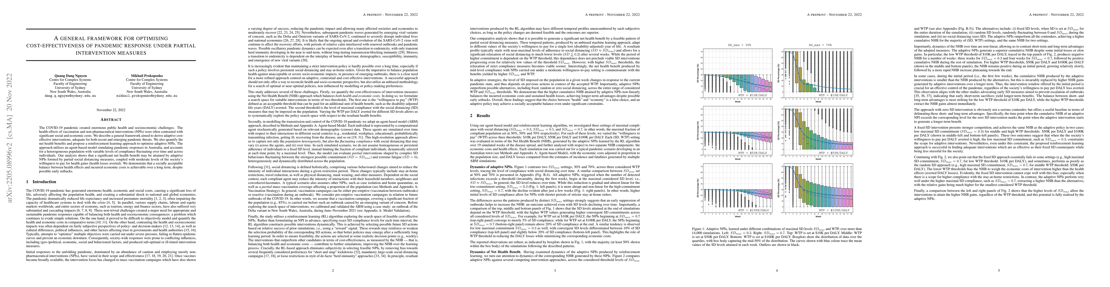 Thumbnail for A general framework for optimising cost-effectiveness of pandemic
  response under partial intervention measures