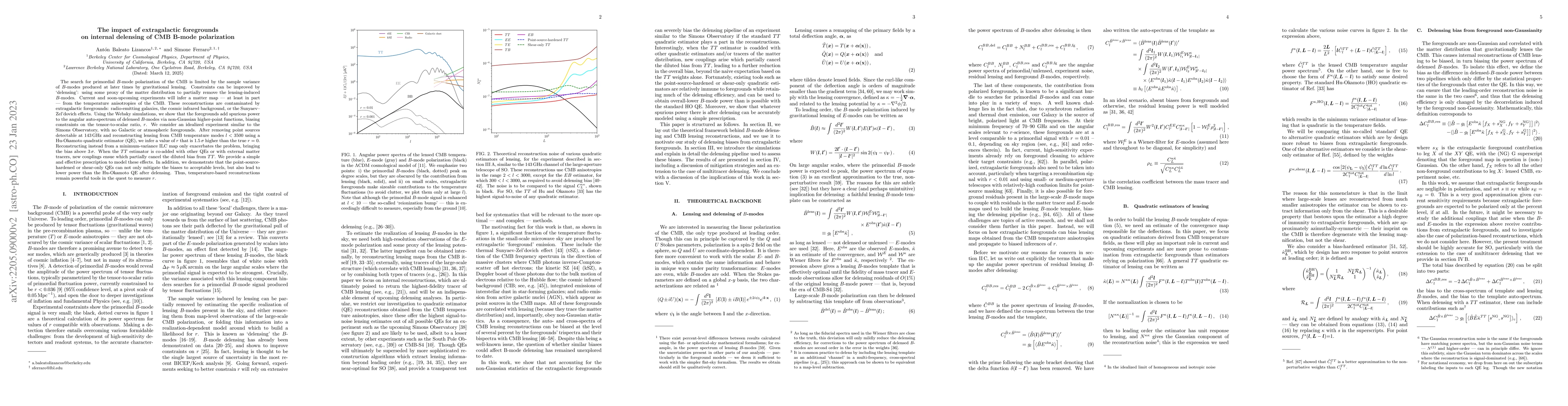 Thumbnail for The impact of extragalactic foregrounds on internal delensing of CMB
  B-mode polarization