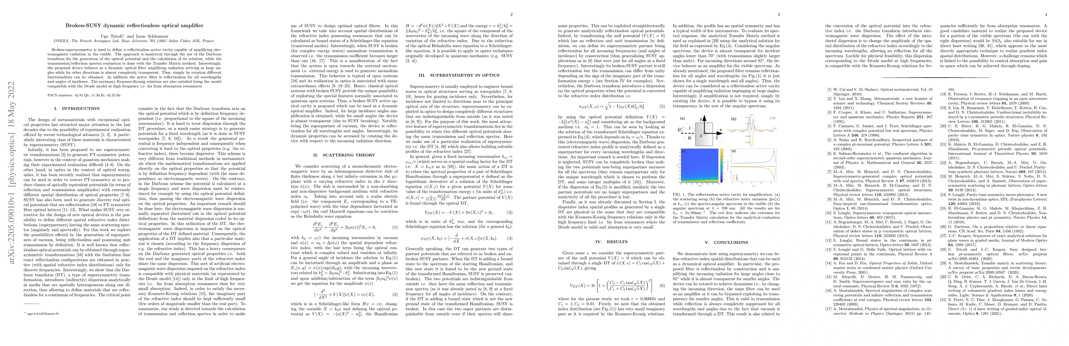 Thumbnail for Broken-SUSY dynamic reflectionless optical amplifier