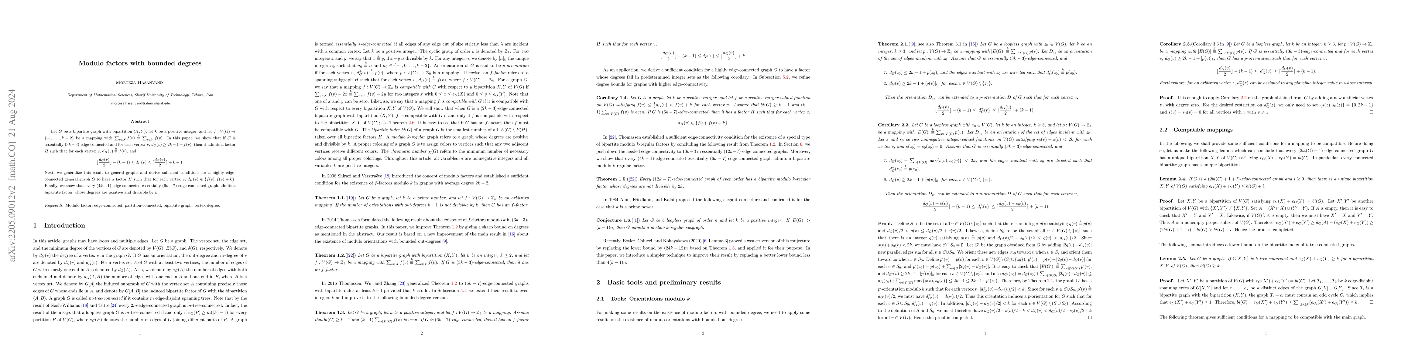 Thumbnail for Modulo factors with bounded degrees