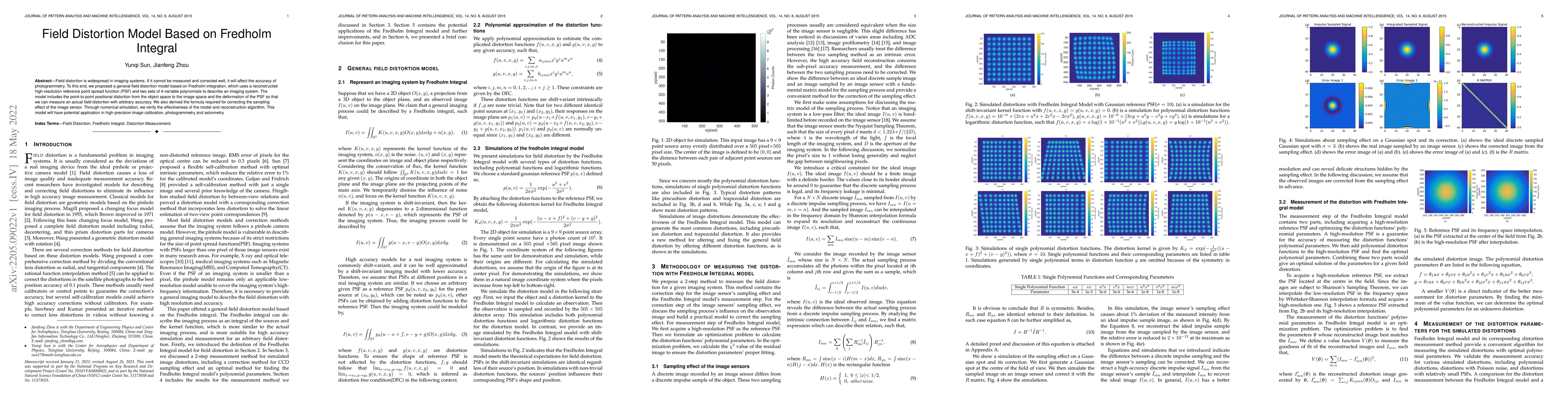 Thumbnail for Field Distortion Model Based on Fredholm Integral
