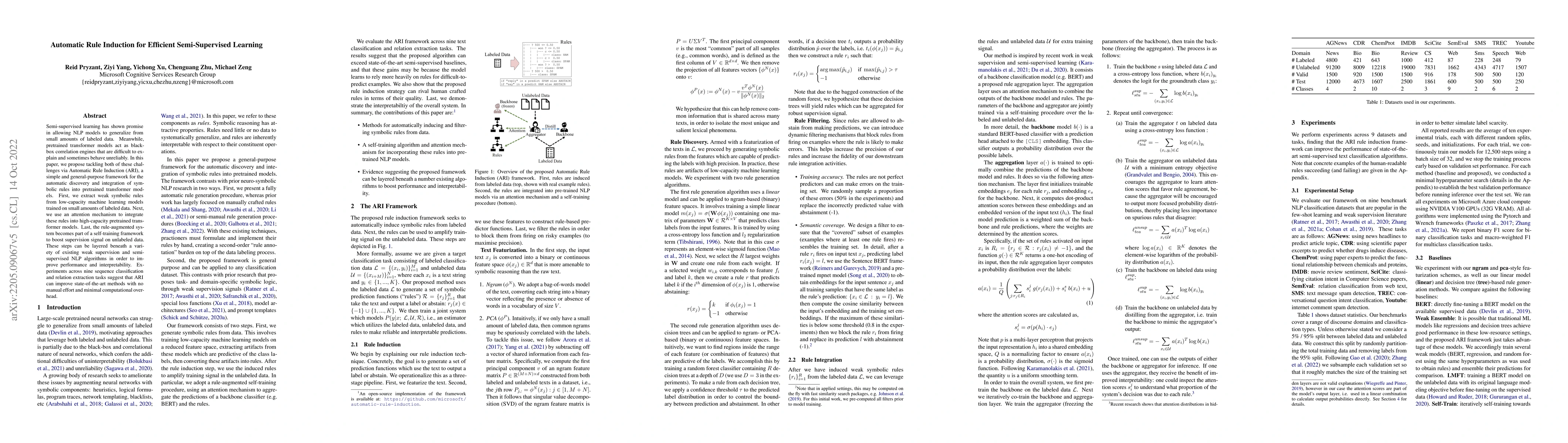 Thumbnail for Automatic Rule Induction for Interpretable Semi-Supervised Learning