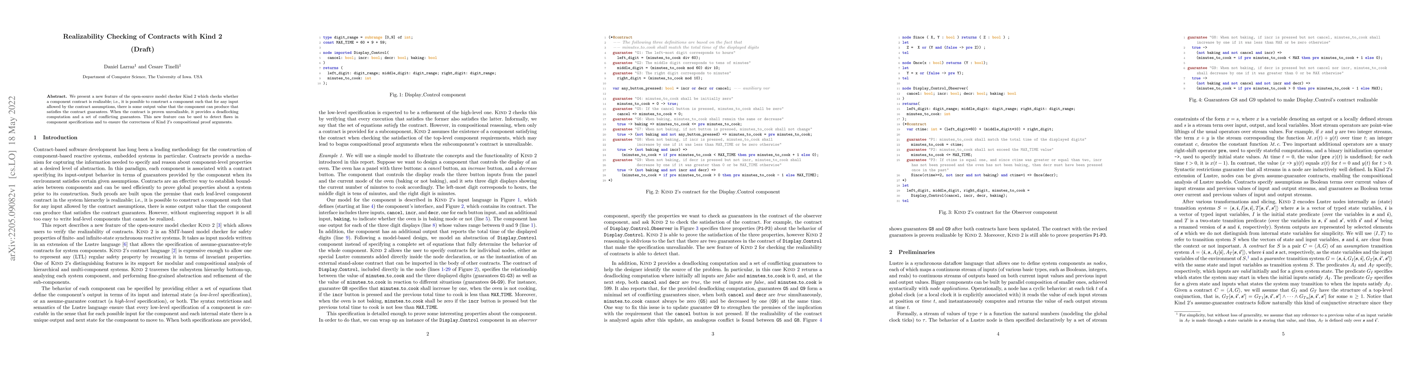 Thumbnail for Realizability Checking of Contracts with Kind 2