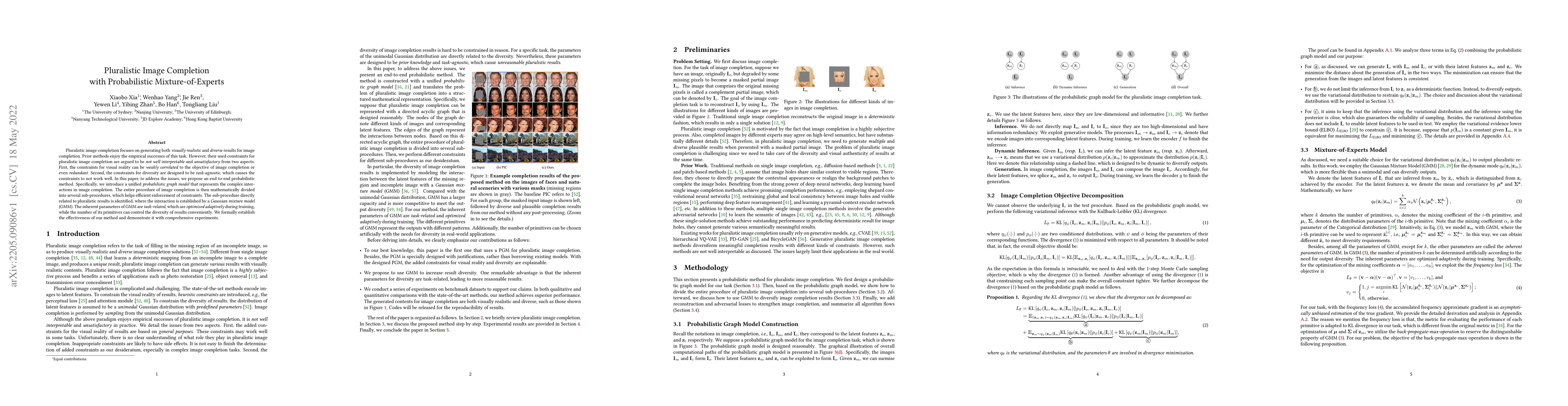 Thumbnail for Pluralistic Image Completion with Probabilistic Mixture-of-Experts
