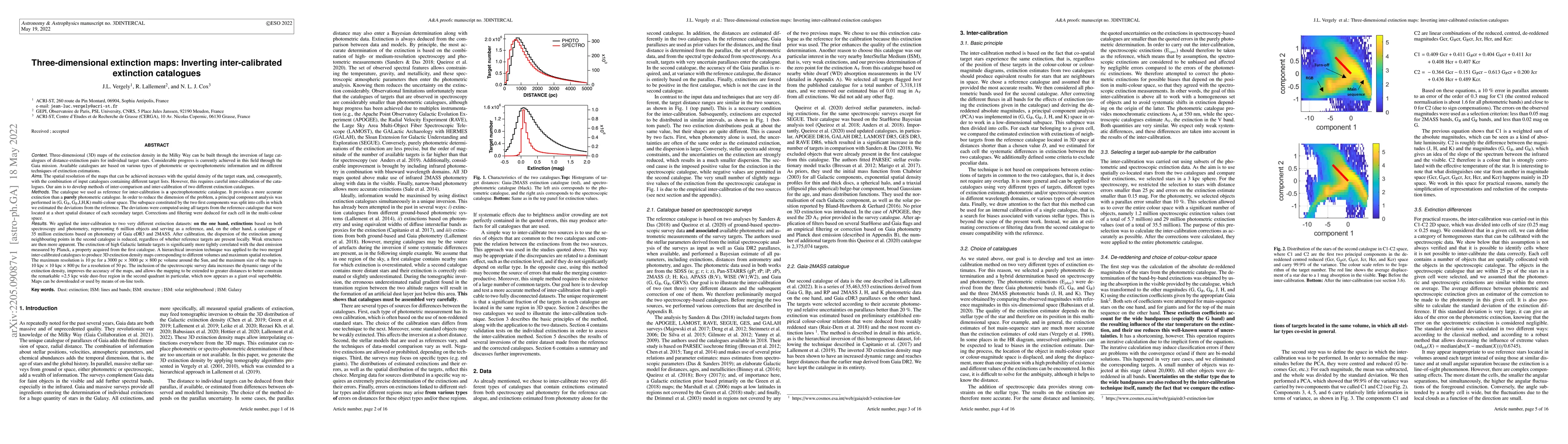 Thumbnail for Three-dimensional extinction maps: Inverting inter-calibrated extinction
  catalogues