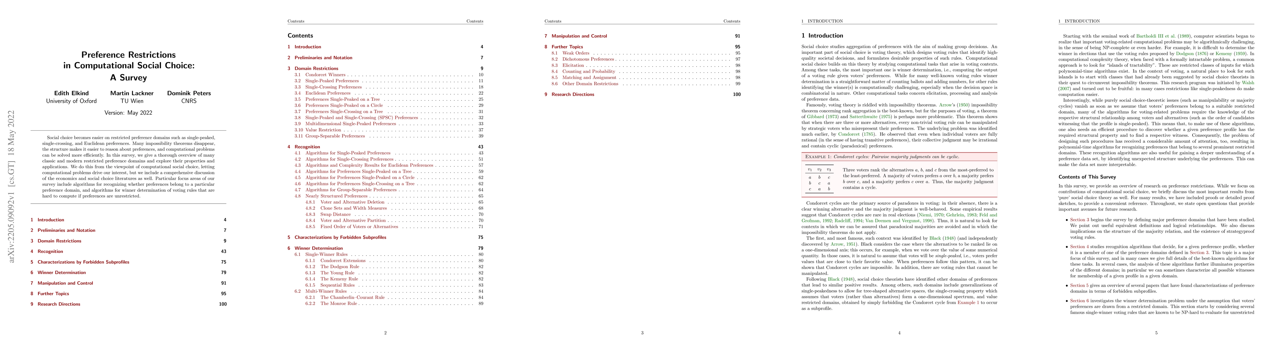 Thumbnail for Preference Restrictions in Computational Social Choice: A Survey