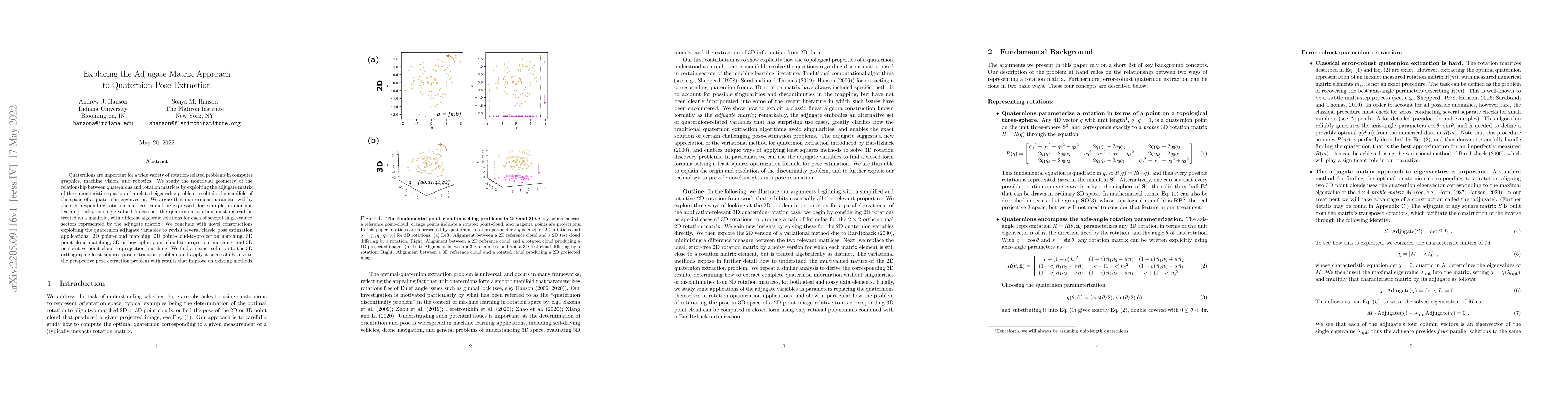 Thumbnail for Exploring the Adjugate Matrix Approach to Quaternion Pose Extraction
