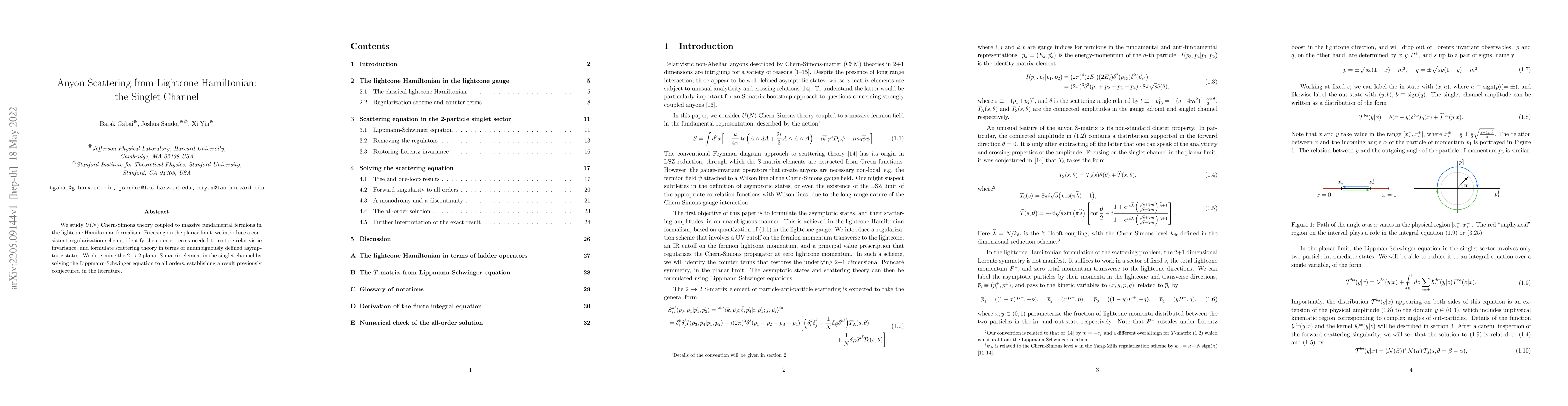 Thumbnail for Anyon Scattering from Lightcone Hamiltonian: the Singlet Channel