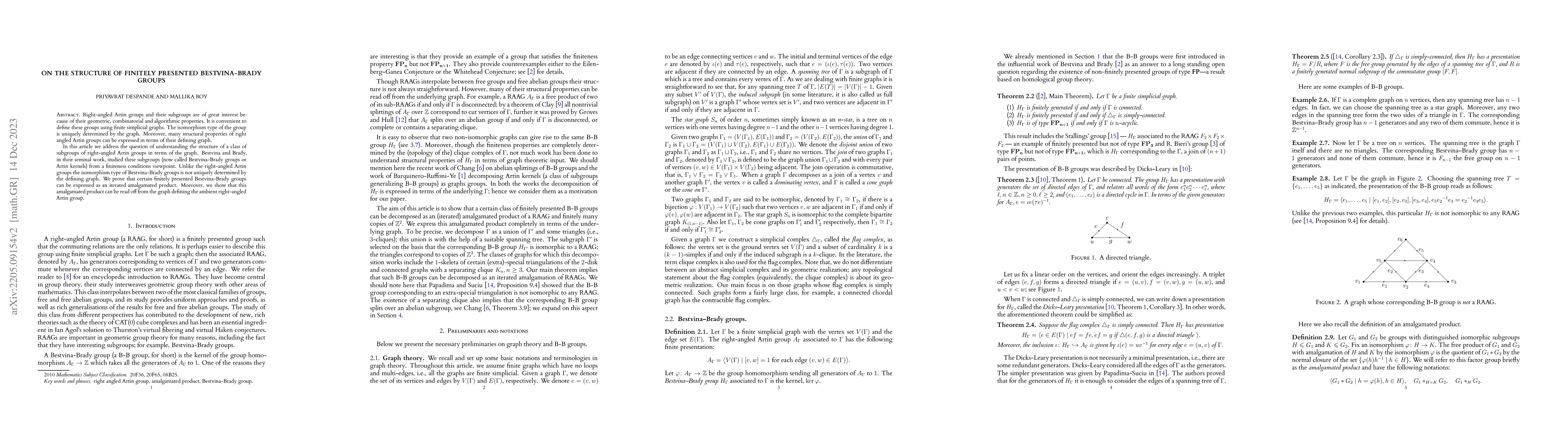 Thumbnail for On the structure of finitely presented Bestvina-Brady groups