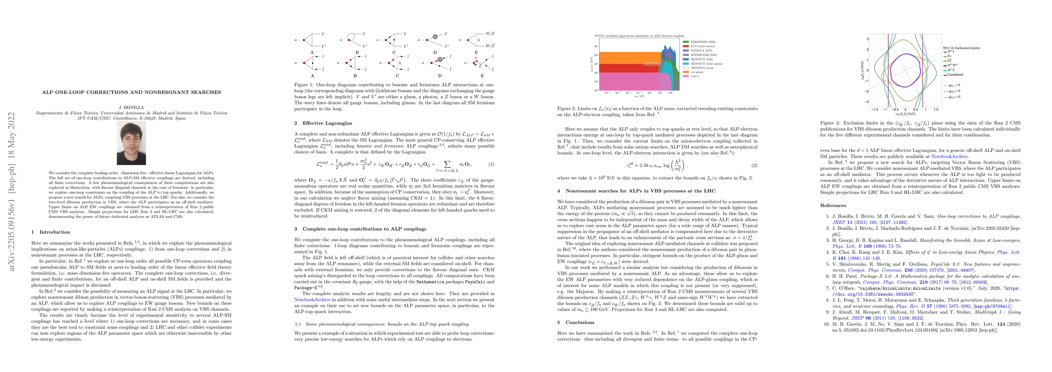 Thumbnail for ALP one-loop corrections and nonresonant searches