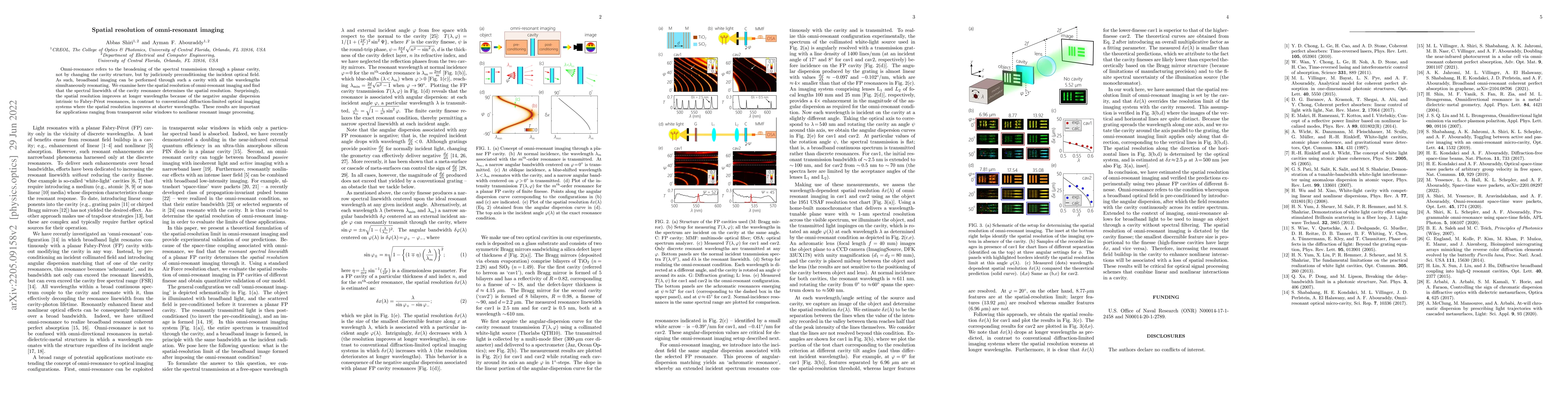 Thumbnail for Spatial resolution of omni-resonant imaging