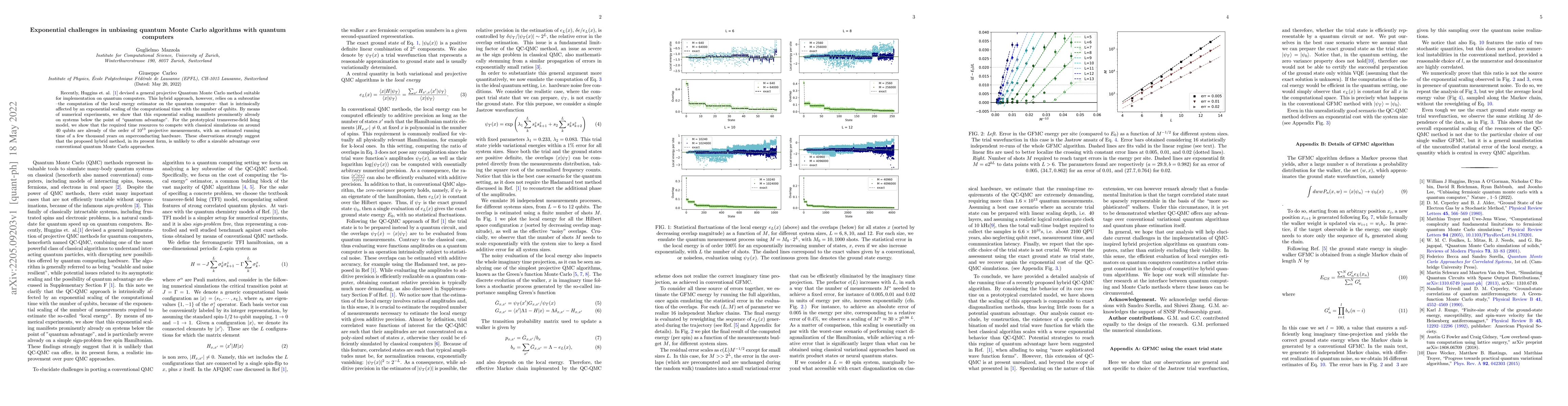 Thumbnail for Exponential challenges in unbiasing quantum Monte Carlo algorithms with
  quantum computers