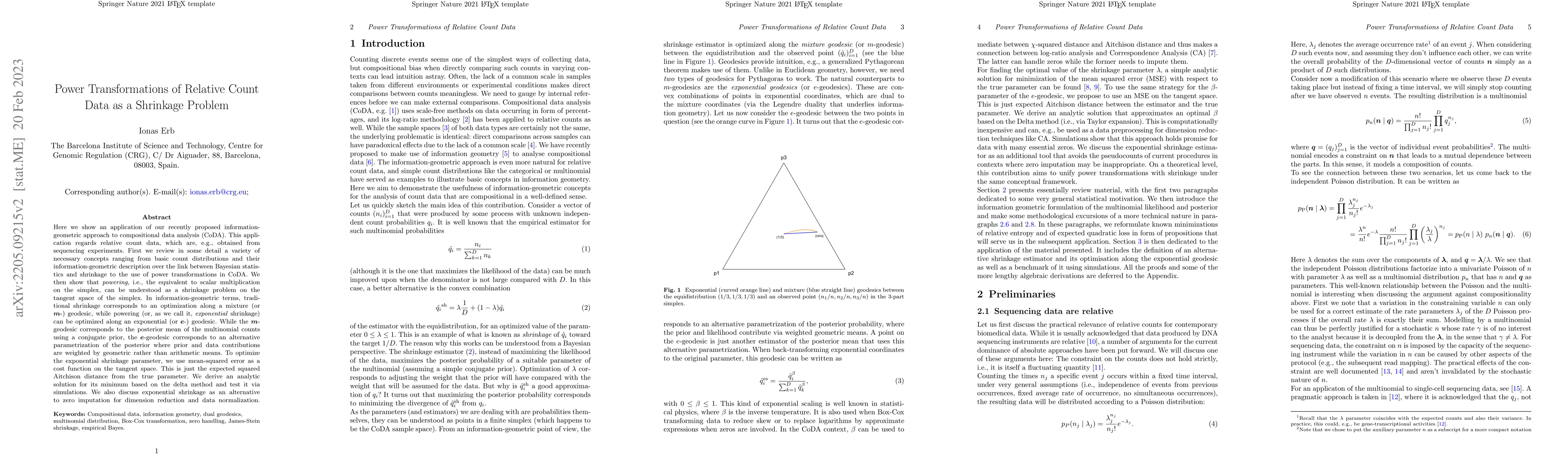 Thumbnail for Power Transformations of Relative Count Data as a Shrinkage Problem