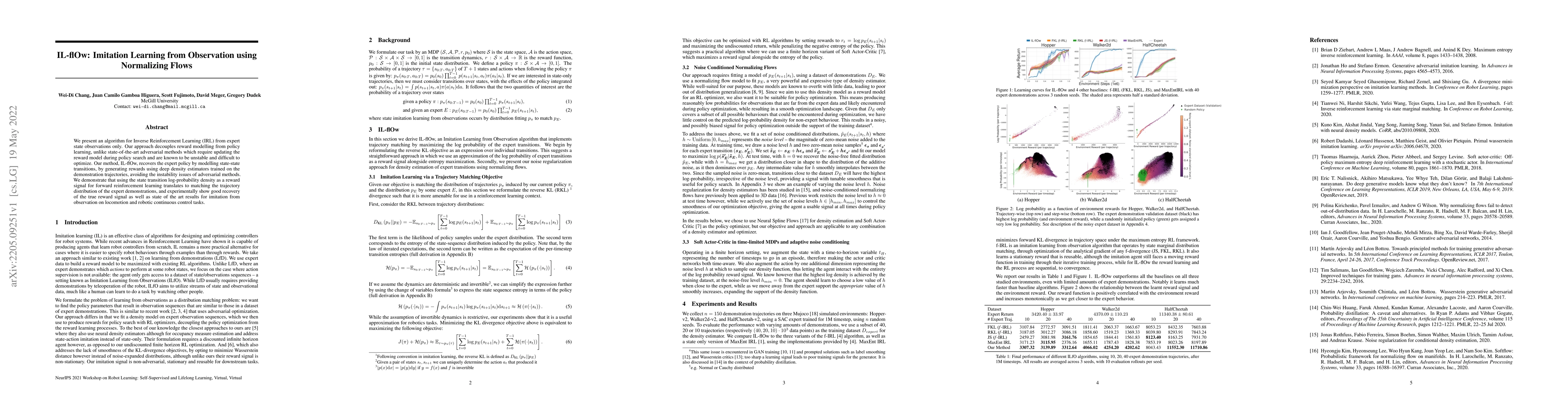 Thumbnail for IL-flOw: Imitation Learning from Observation using Normalizing Flows