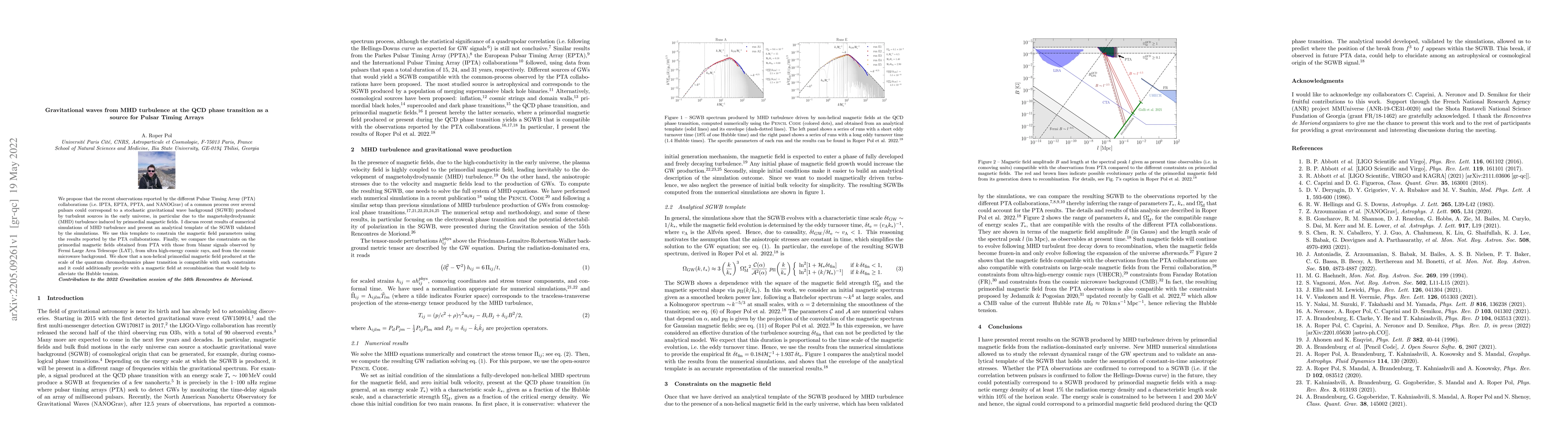 Thumbnail for Gravitational waves from MHD turbulence at the QCD phase transition as a
  source for Pulsar Timing Arrays