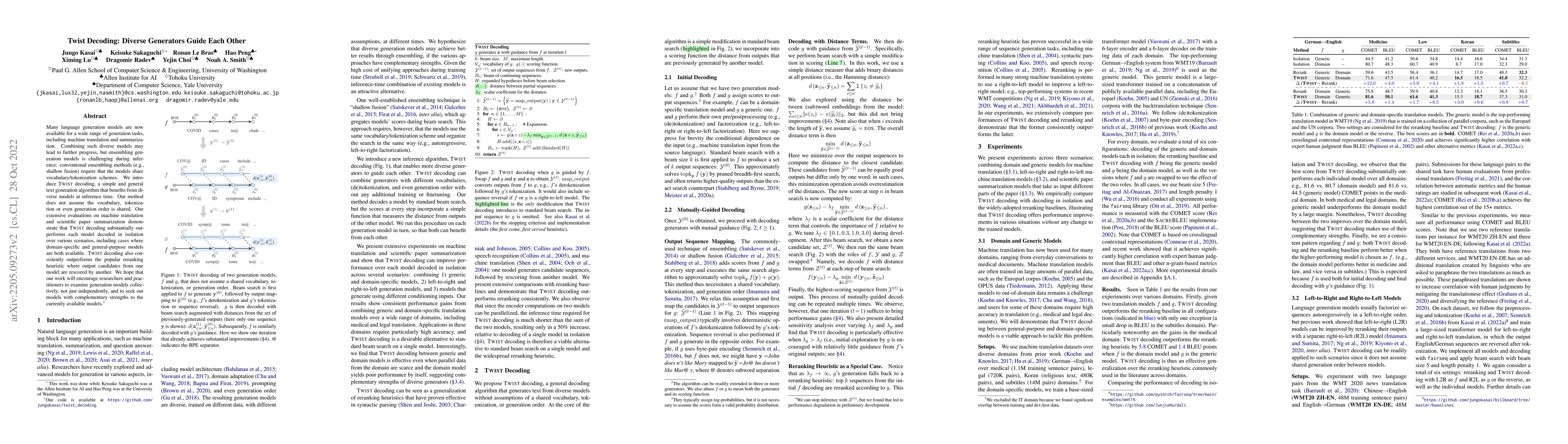 Thumbnail for Twist Decoding: Diverse Generators Guide Each Other