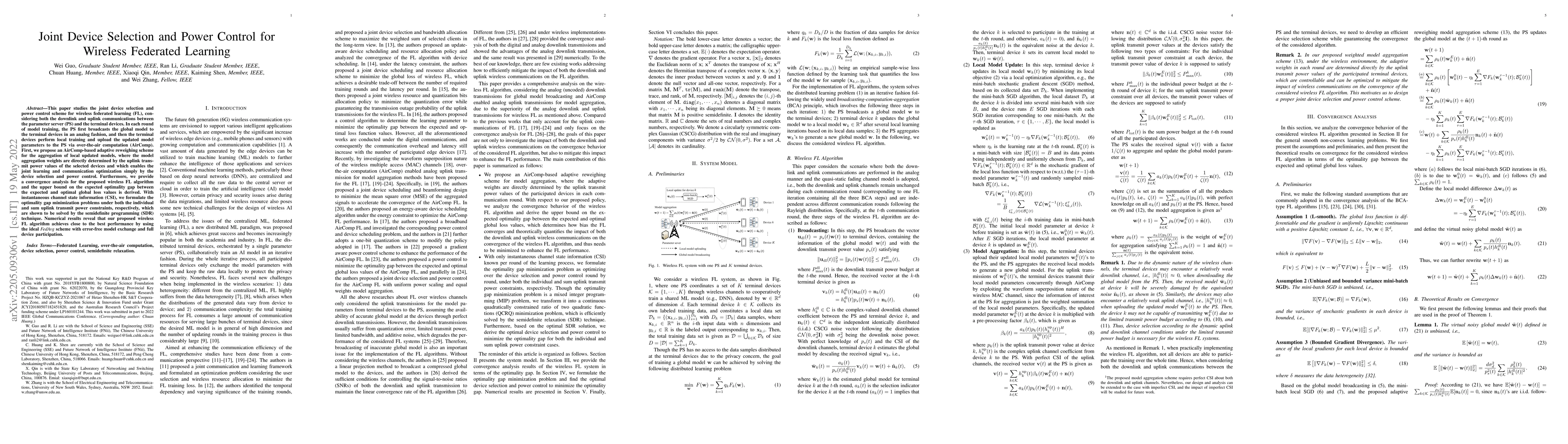 Thumbnail for Joint Device Selection and Power Control for Wireless Federated Learning