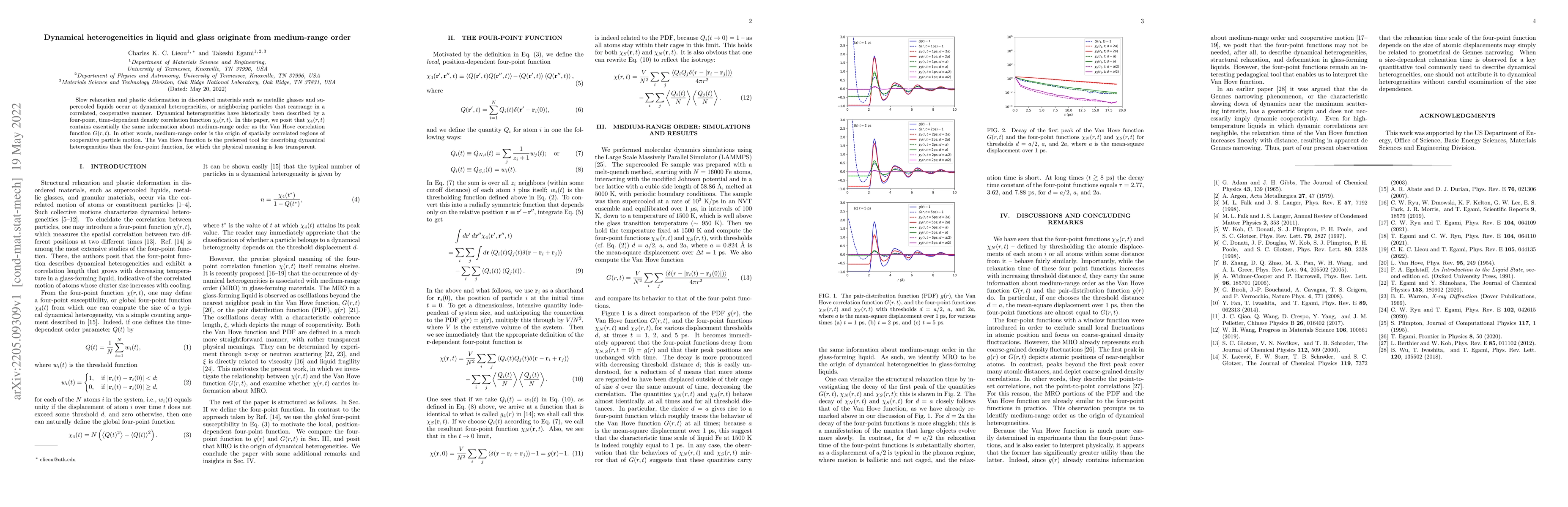 Thumbnail for Dynamical heterogeneities in liquid and glass originate from
  medium-range order