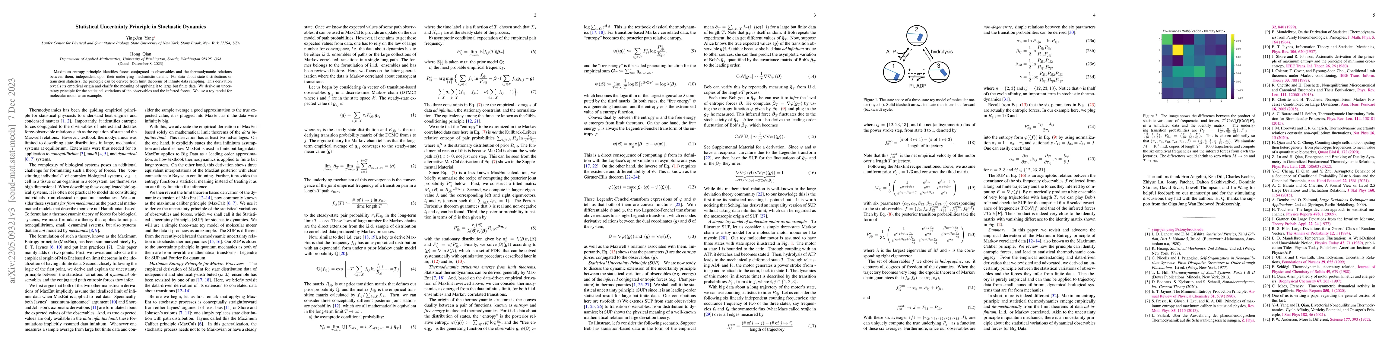 Thumbnail for Statistical Uncertainty Principle in Stochastic Dynamics