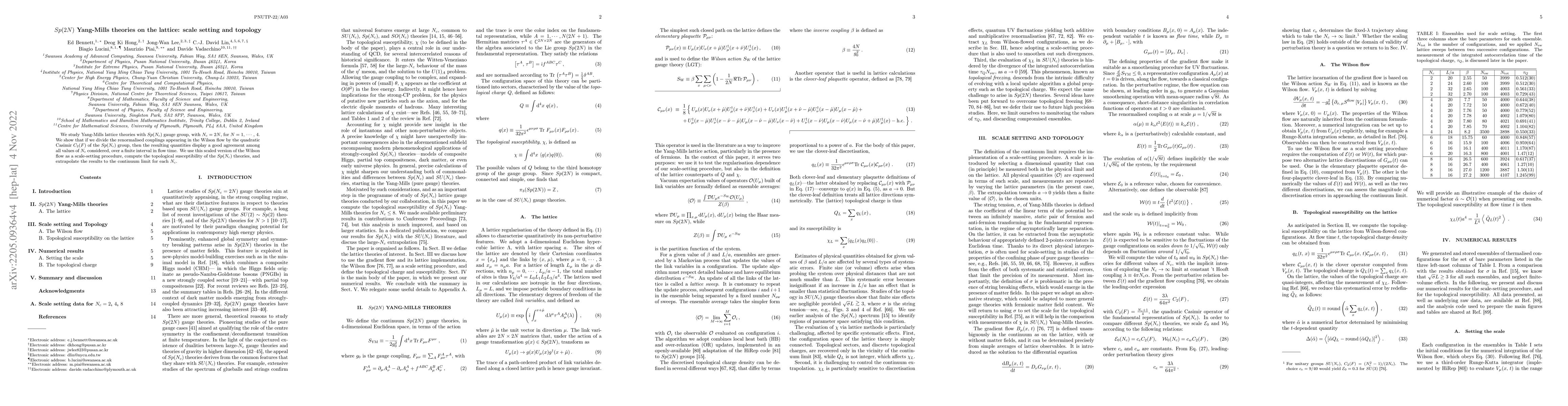 Thumbnail for $Sp(2N)$ Yang-Mills theories on the lattice: scale setting and topology