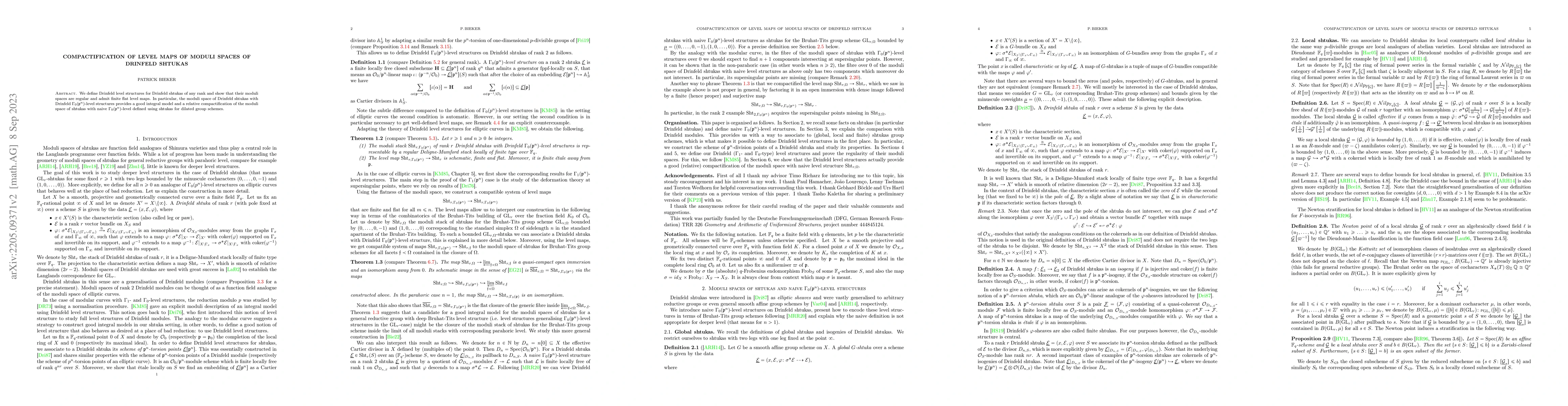 Thumbnail for Compactification of Level Maps of Moduli Spaces of Drinfeld Shtukas
