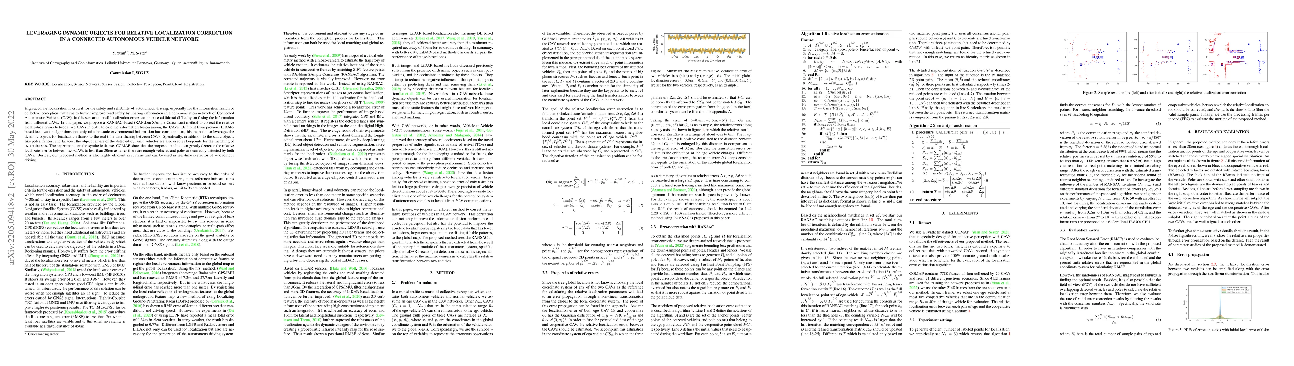 Thumbnail for Leveraging Dynamic Objects for Relative Localization Correction in a
  Connected Autonomous Vehicle Network