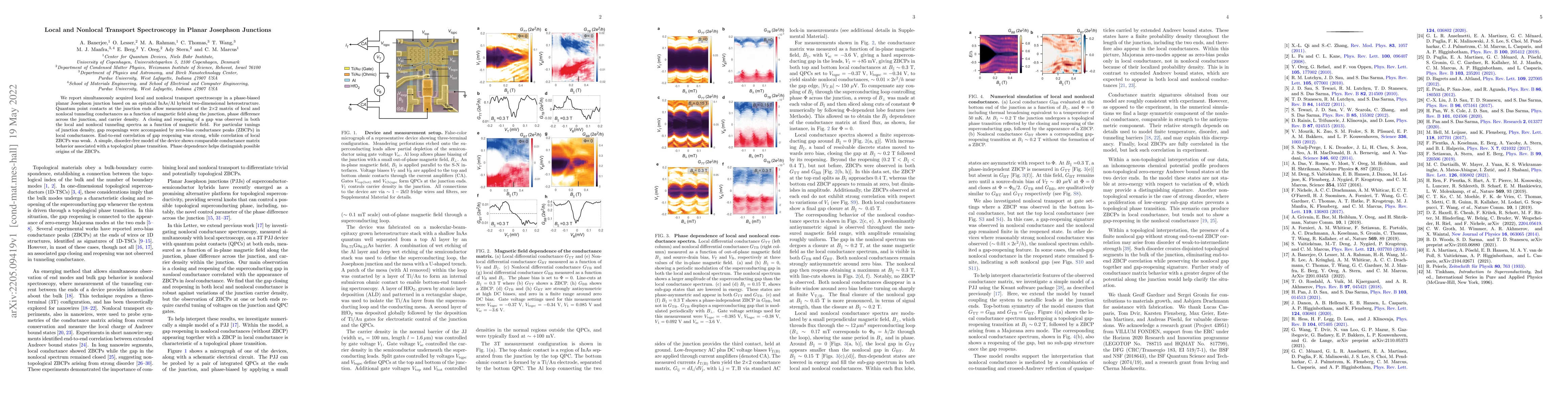 Thumbnail for Local and Nonlocal Transport Spectroscopy in Planar Josephson Junctions