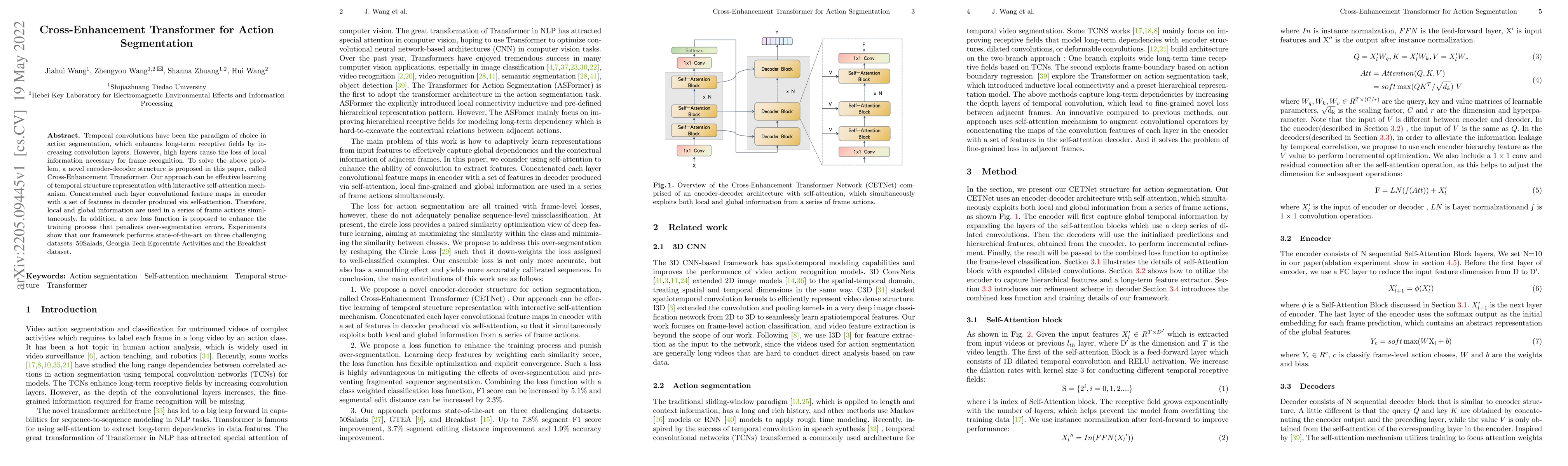 Thumbnail for Cross-Enhancement Transformer for Action Segmentation