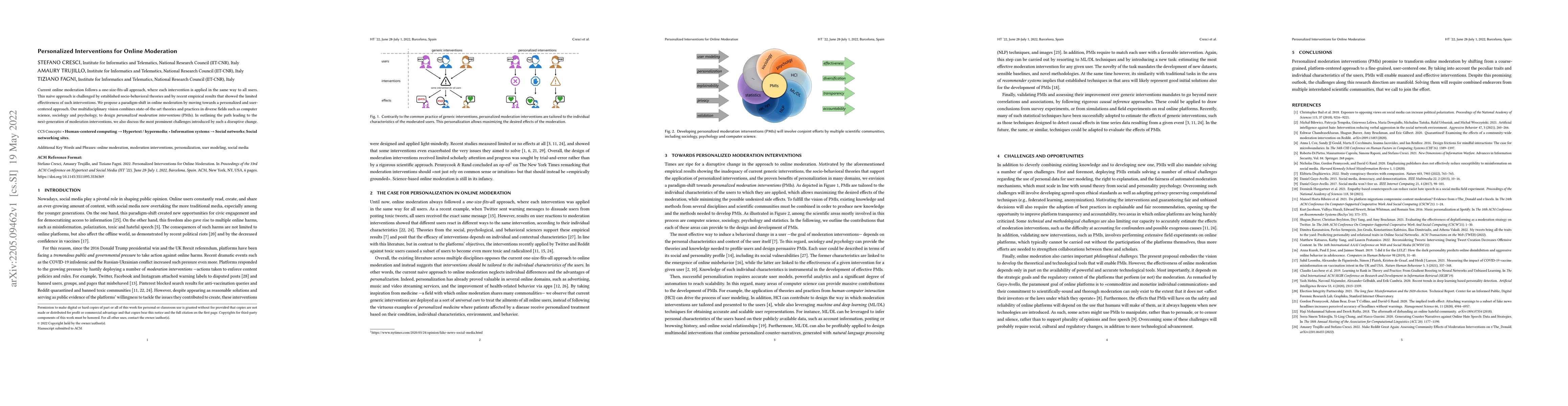Thumbnail for Personalized Interventions for Online Moderation